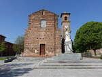 Fabbrico, Pfarrkirche Santa Maria Assunta, erbaut von 1685 bis 1688 (12.04.2024)