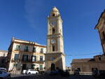 Rossano Calabro, Torre dell Orologio an der Piazza Steri (07.04.2024)
