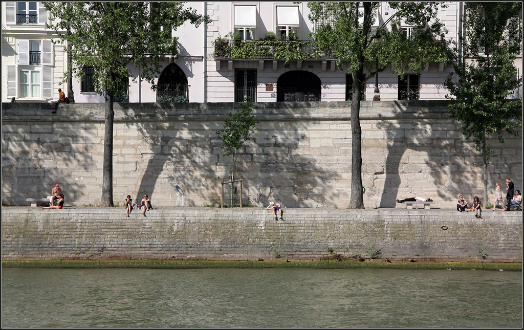 . Bume und ihr schrger Schatten - Paris, an der Seine, 18.07.2012 (Matthias)