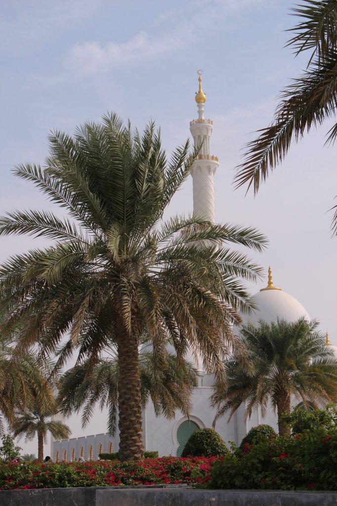 06.12.2012: Um die Sheikh-Zayed-Moschee herum wurde eine weitlufige Gartenanlage angelegt.