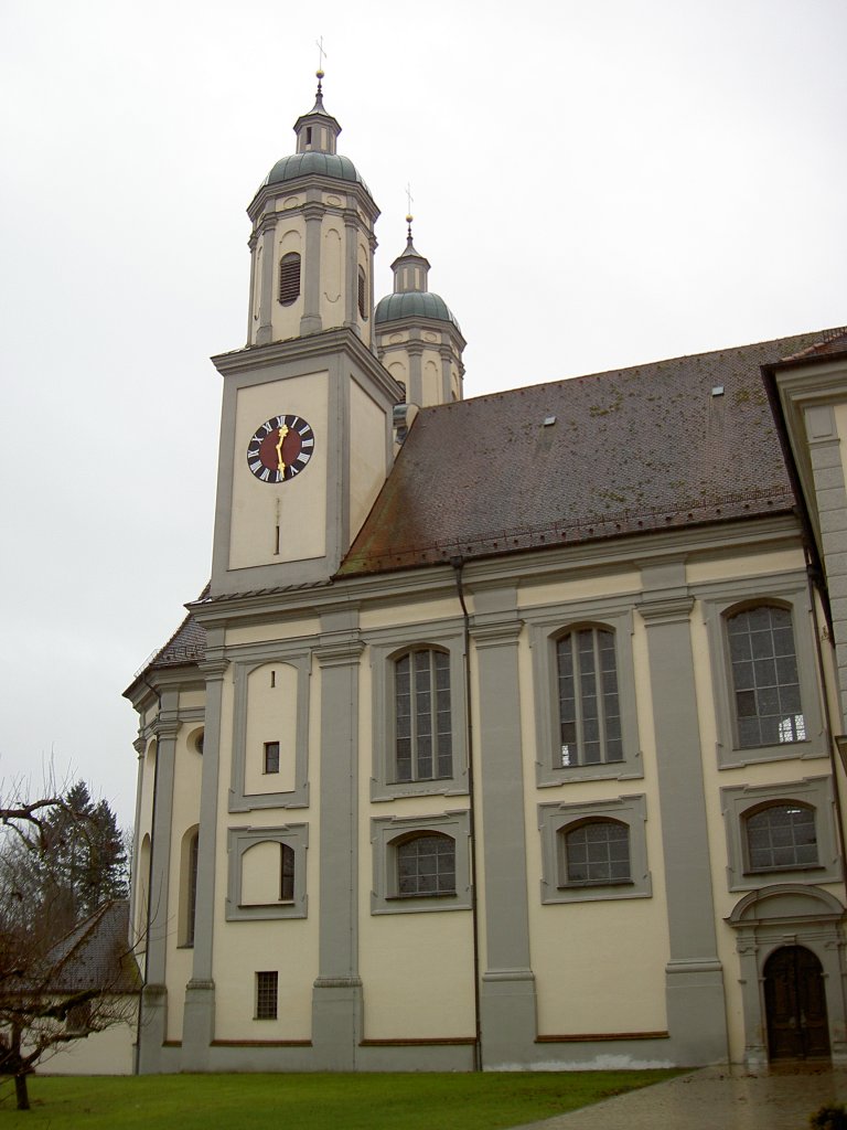 Allmannshofen, Klosterkirche Holzen, ehem. Benediktinerinnen Klosterkirche, erbaut 
bis 1710 (01.02.2013)