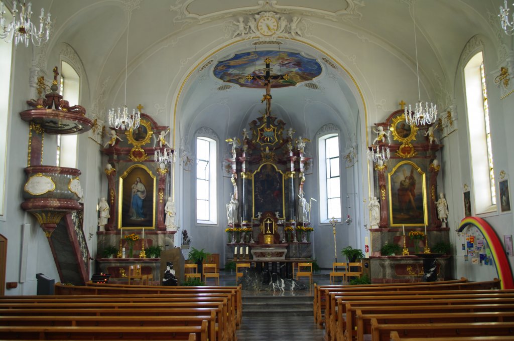 Andwil, Kath. Pfarrkirche St. Otmar, Altre und Kanzel, Kanton St. Gallen
(21.08.2011)