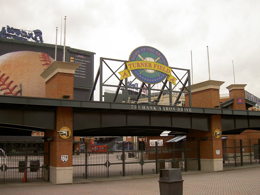Atlanta, Turner Field, Stadion der Baseball Mannschaft Atlanta Braves mit 
50 091 Pltzen, (11.03.2006)