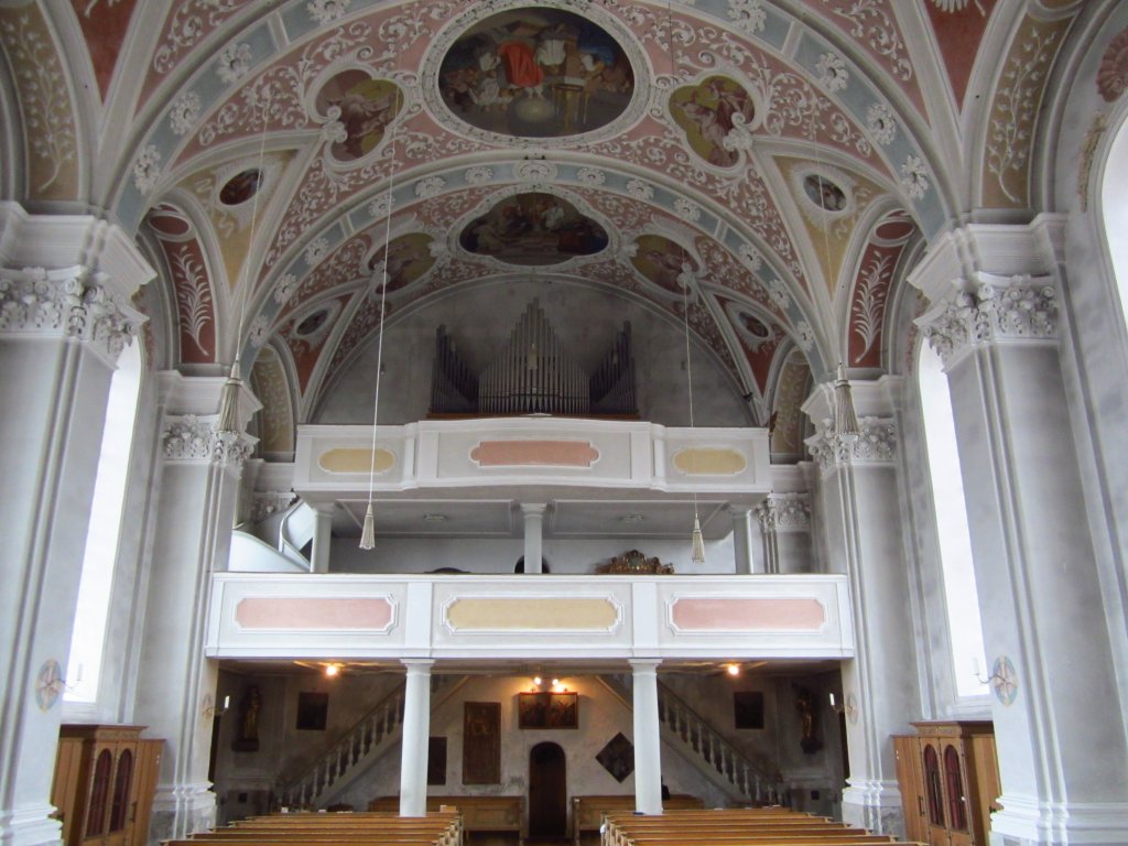 Au bei Bad Feilnbach, Orgelempore der St. Martin Kirche (06.04.2012)