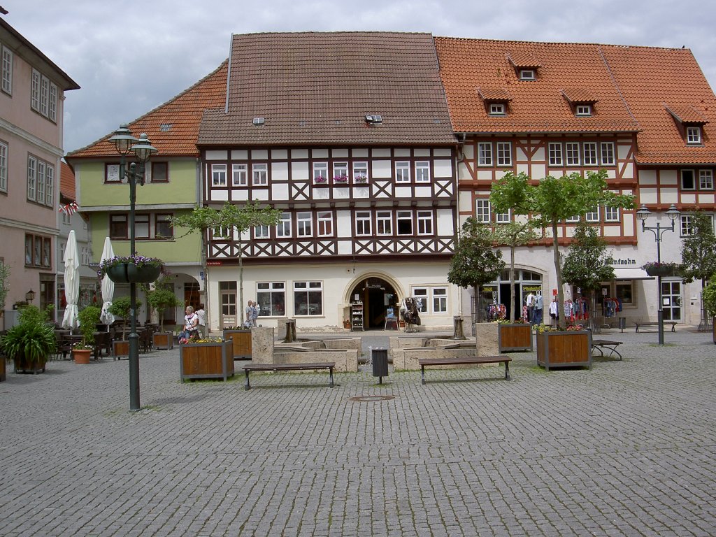 Bad Langensalza, Fachwerkhuser am Marktplatz (12.06.2012)