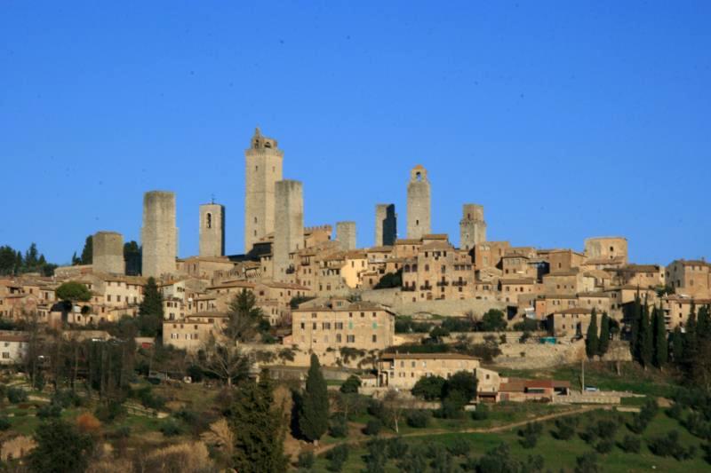 Blick aus San Gimignano; 14.01.2012