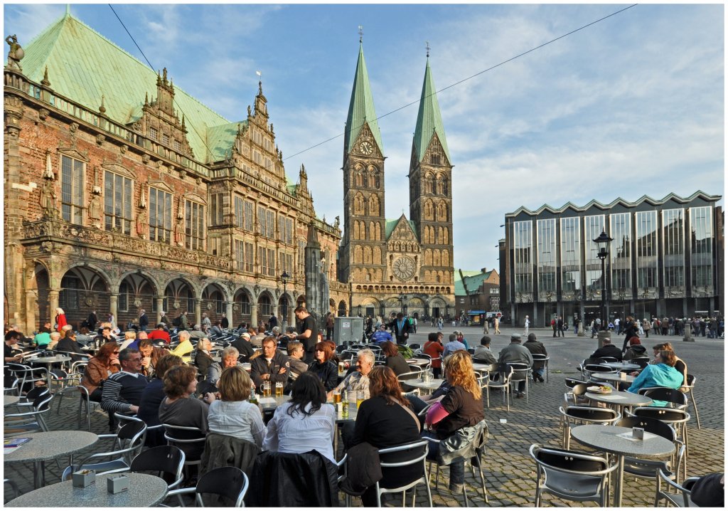Bremen am Markt im Oktober 2010