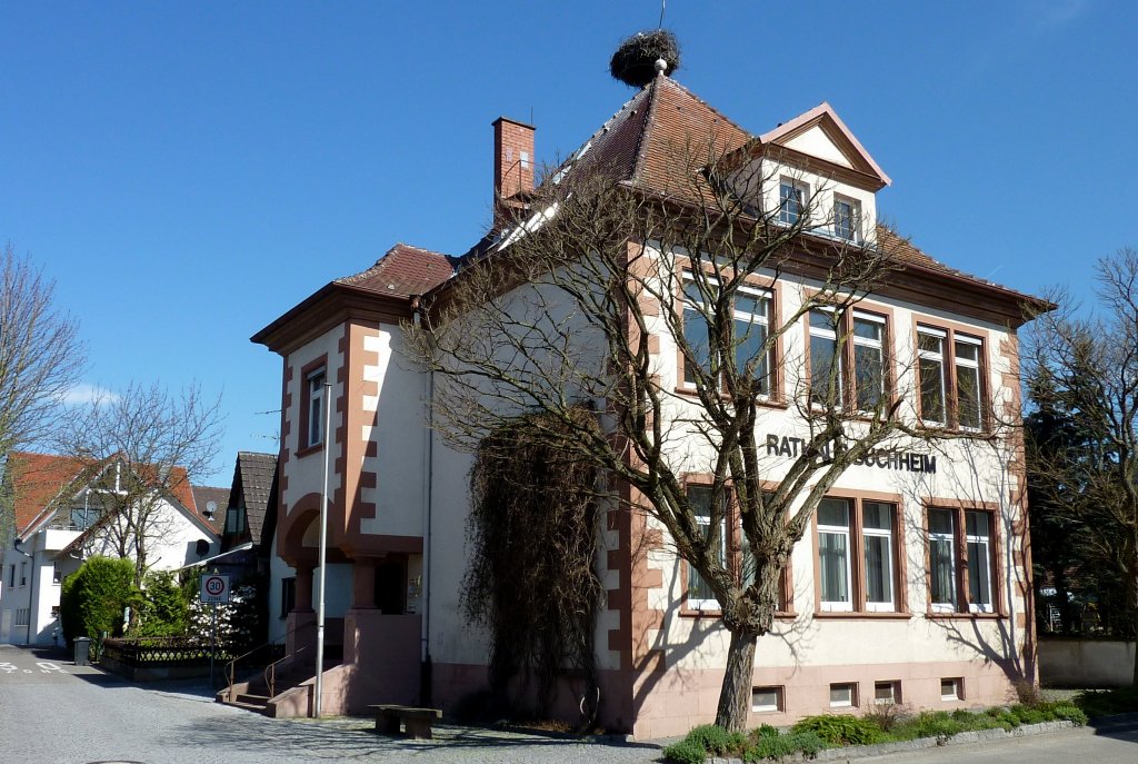 Buchheim, Ortsteil von March im Breisgau, das Rathaus, Mrz 2012