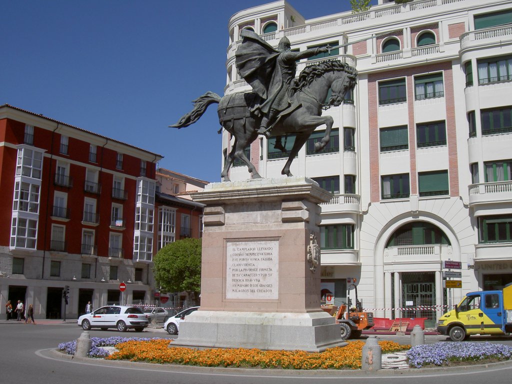 Burgos, Denkmal fr Rodrigo Diaz de Vivar genannt el CID (18.05.2010)
