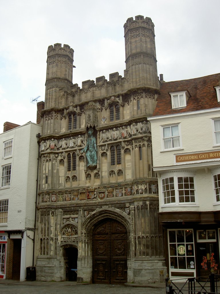 Canterbury, Christchurch Gateway, Burgate Street, Sptgotik aus dem 16. Jahrhundert (25.05.2013)