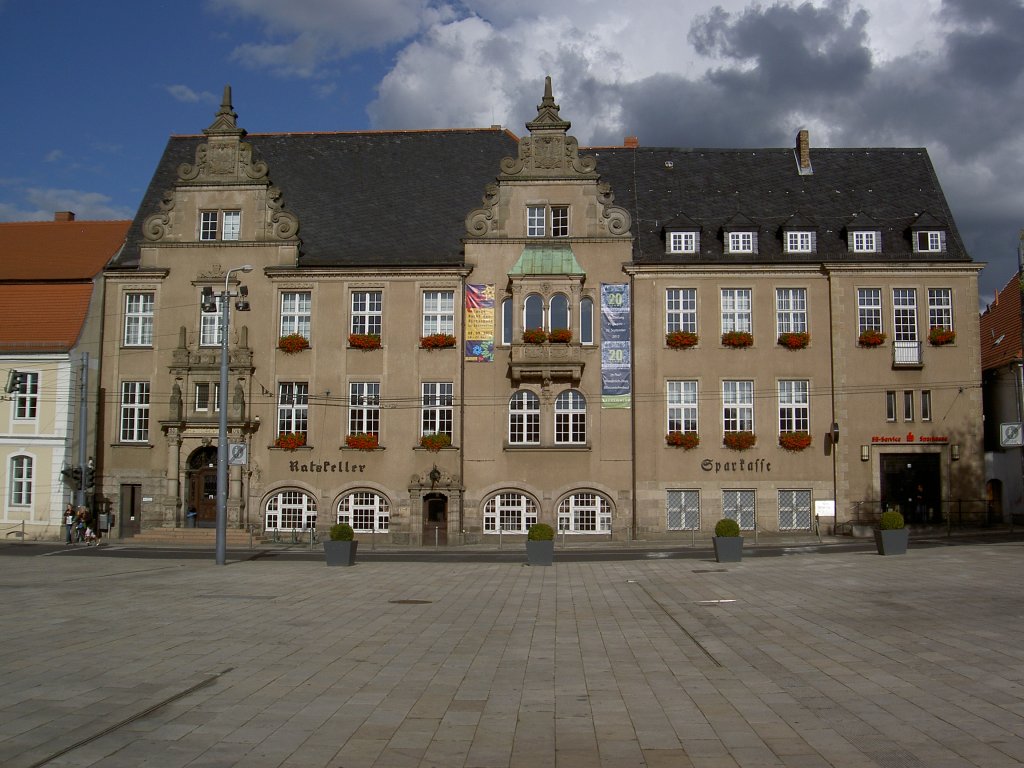 Eberswalde, barockes Rathaus, erbaut 1775 am Marktplatz, Kreis Barnim (19.09.2012)