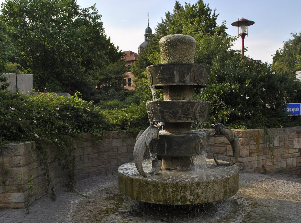 Ein Brunnen in Hameln/Weser am 12.07.2011.