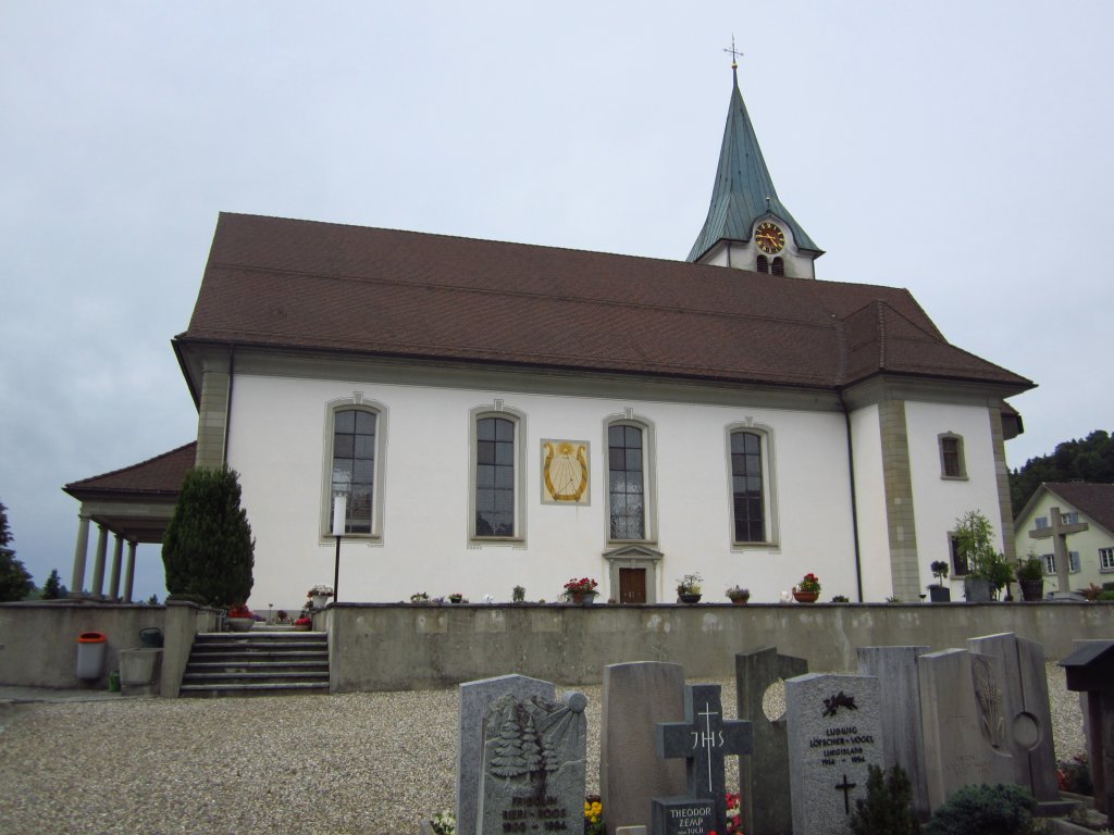 Entlebuch, barocke St. Martin Kirche, erbaut von 1776 bis 1784 (24.06.2012)