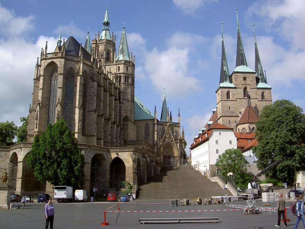 Erfurt, Domberg mit Dom und St. Severi Kirche (12.06.2012)