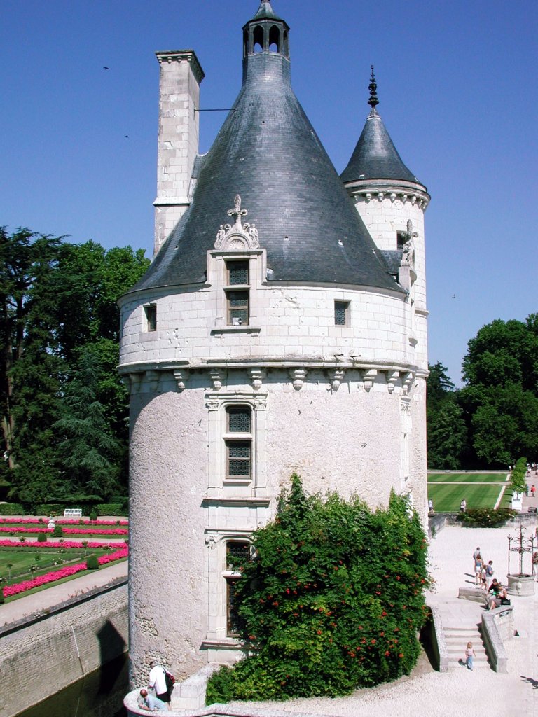 Frankreich, Centre, Indre-et-Loire, das Schloss von Chenonceau, Tour des Marques, 26.07.2003