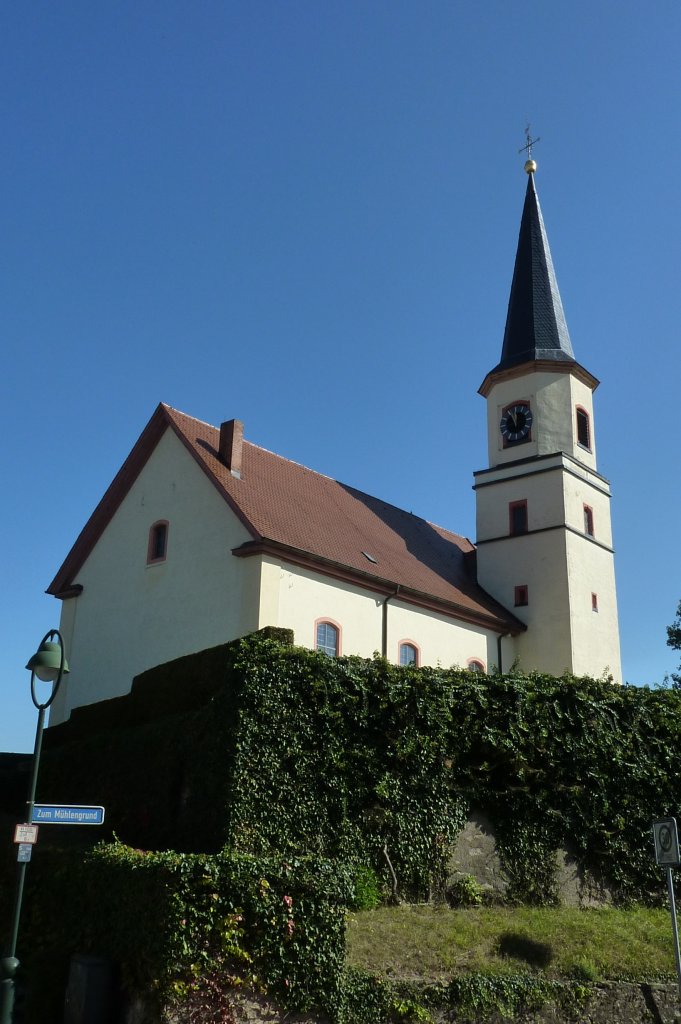Freiburg im Breisgau, im Stadtteil Tiengen steht die evangelische Symphoriankirche, erbaut 1751, Okt.2011