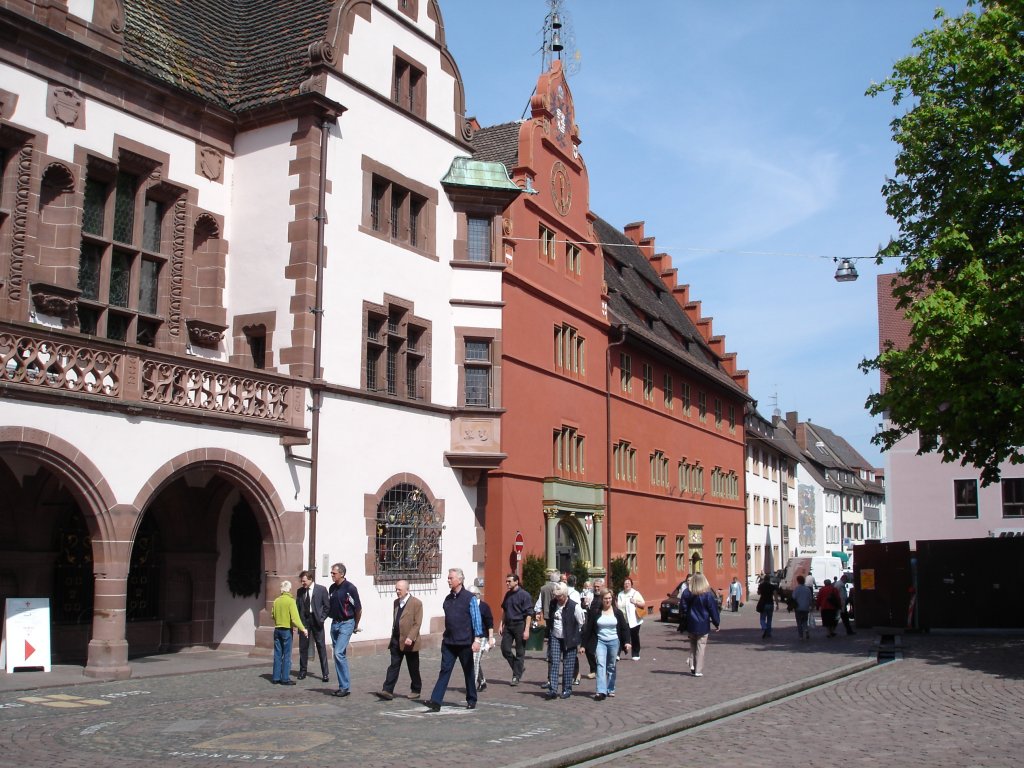 Freiburg im Breisgau,
neues und altes Rathaus,
Mai 2006,