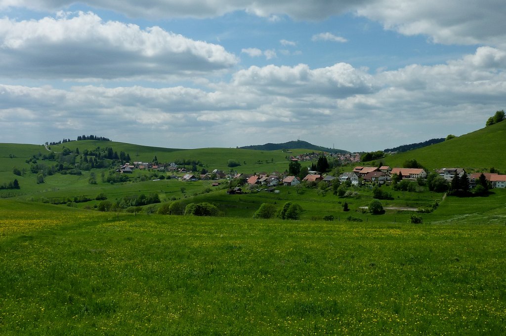 Gersbach, Blick von der Barockschanze auf den Ort im Sdschwarzwald, Mai 2012