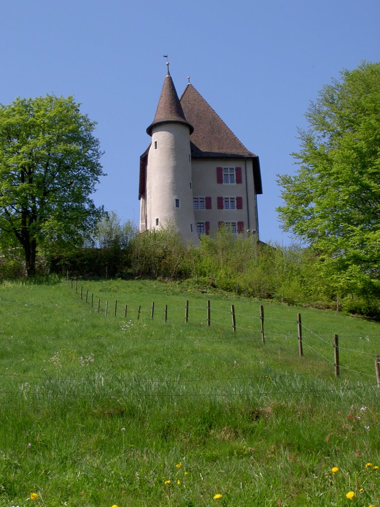 Grnichen, Schloss Liebegg, erbaut von 1561 bis 1562, erweitert 1817 mit einem 
klassizist. Wohnteil, Kanton Aargau (19.04.2011)
