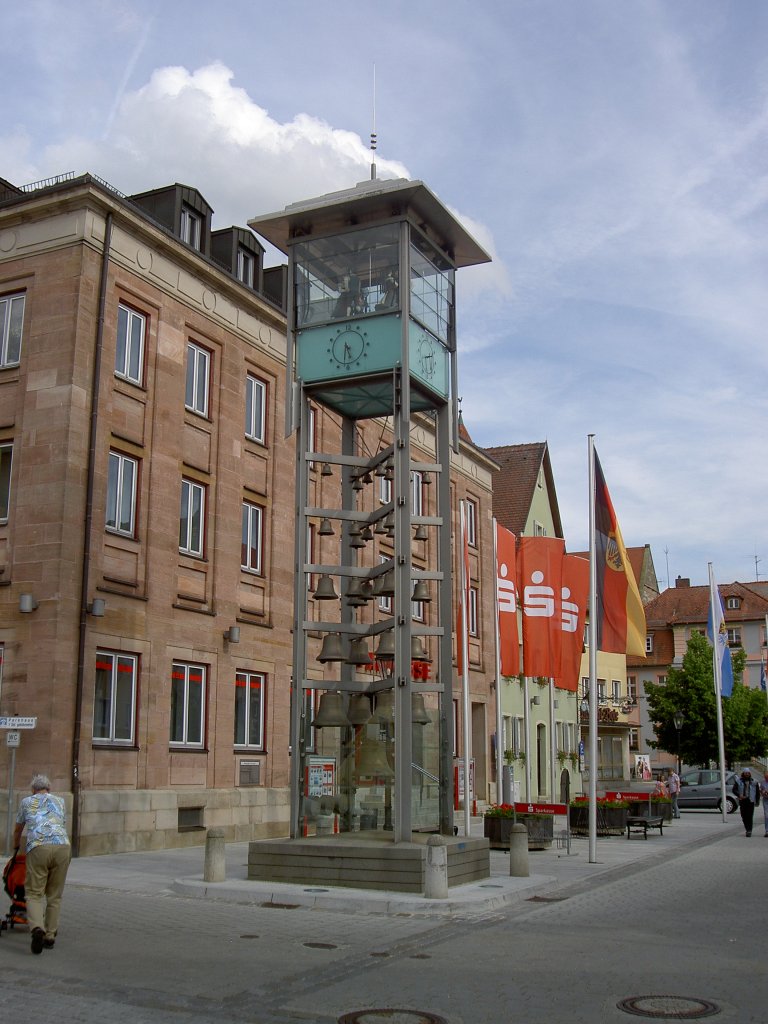 Gunzenhausen, Glockenturm an der Stadtsparkasse, Weienburger Strae (15.05.2013)
