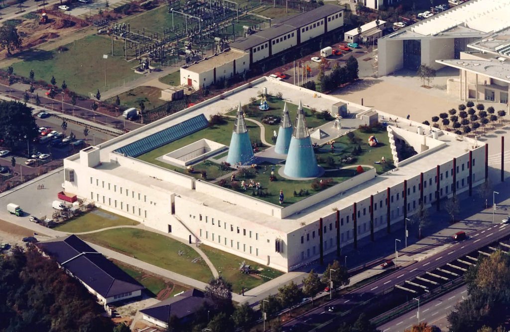 Haus der Kunst auf der Museumsmeile in Bonn - Luftaufnahme vom 28.09.1992