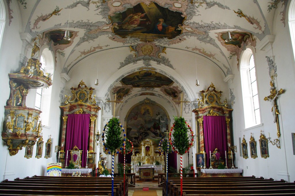 Heimertingen, barocke Ausstattung der St. Martin Kirche um 1750 (10.08.2011)