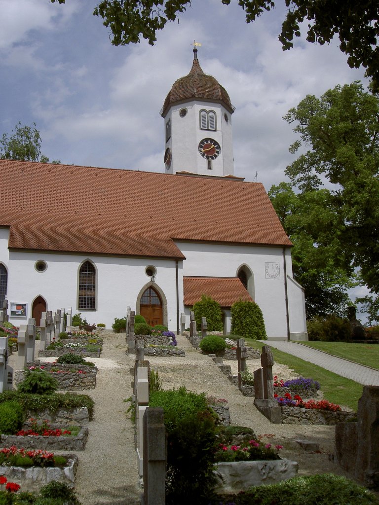 Hohenaltheim, Ev. St. Johannes Kirche, erbaut um 1360, 1755 erweitert, Kreis Donau-Ries (15.06.2013)