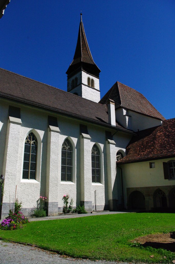 Interlaken, Klosterkirche St. Maria, erbaut ab 1445, Kanton Bern (01.08.2010)