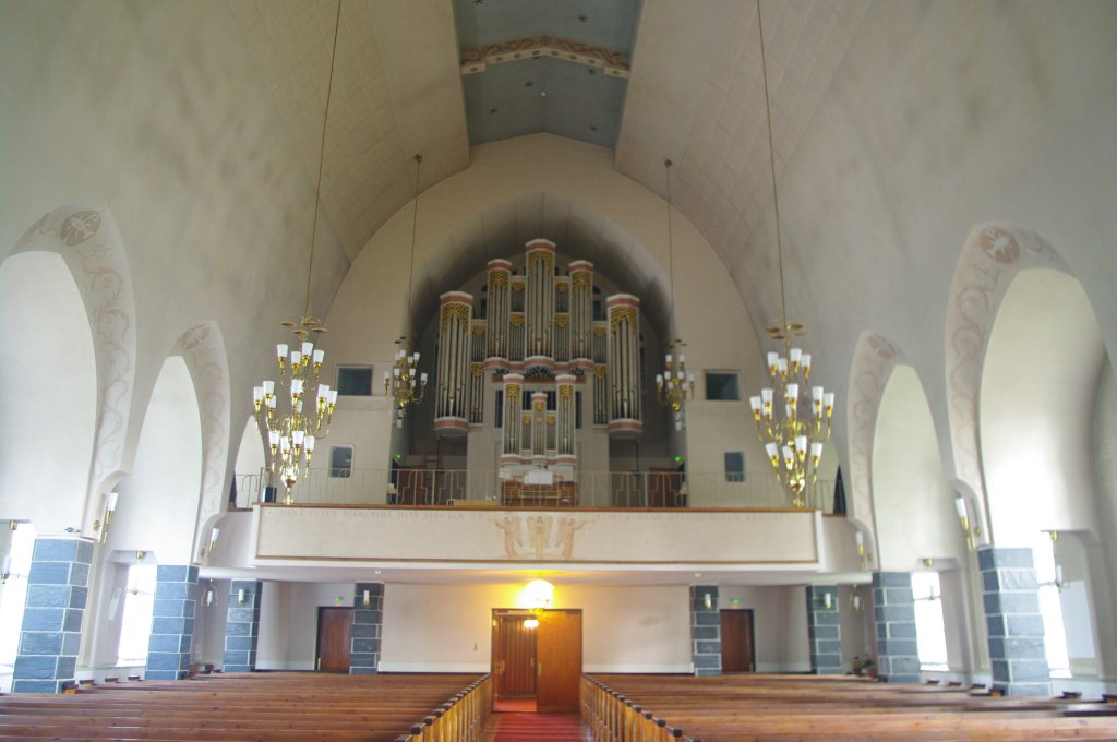 Kemijrvi, Orgelempore in der Pfarrkirche (05.07.2013)