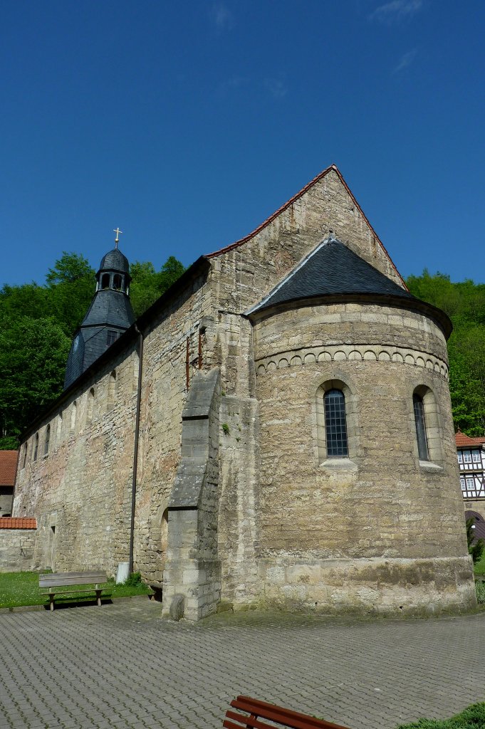 Kloster Zella, Ansicht der Klosterkirche mit Chor, Mai 2012