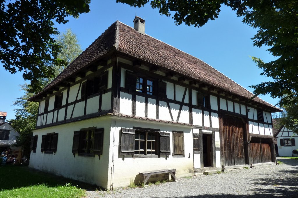 Krnbach, dieses Bauernhaus von 1788 aus dem Ort Michelwinnaden steht seit 1978 im Museumsdorf, Aug.2012