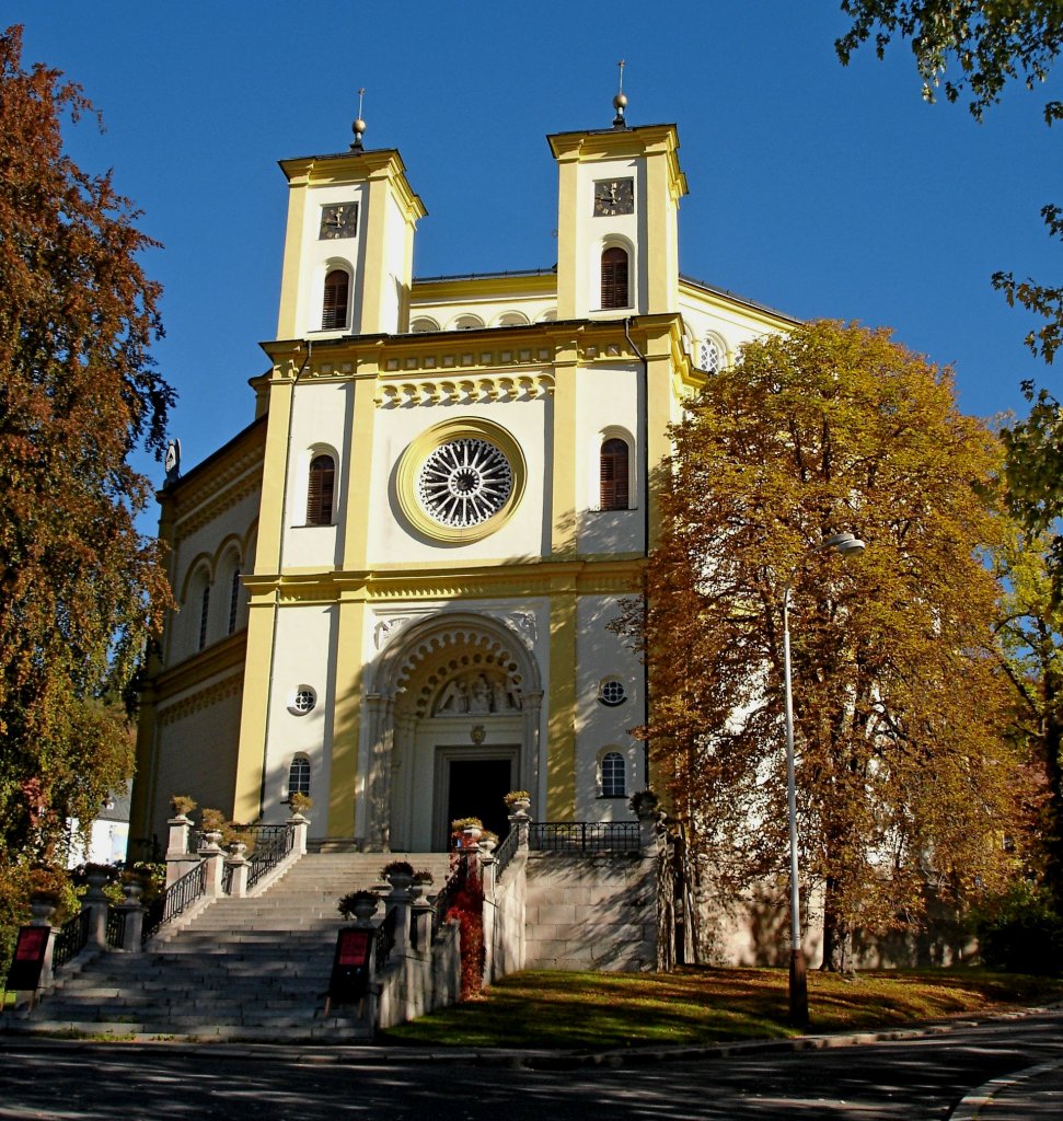 Marienbad (Marianske Lazne), die Marienbader Kirche von 1848 im byzantinischen Stil, Architekt war der Mnchner Johann Gottfried Gutensohn, Okt.2006