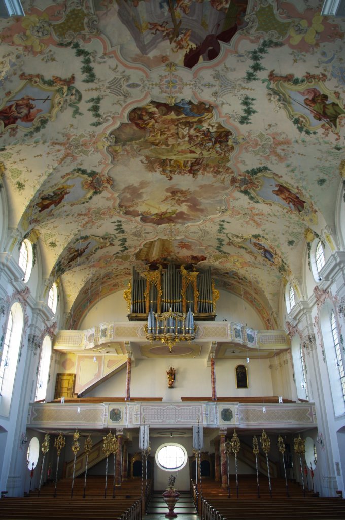 Marktoberdorf, St. Martin Kirche, Fresken von Johann Georg Hermann aus Kempten, 
Kreis Ostallgu (04.10.2011)