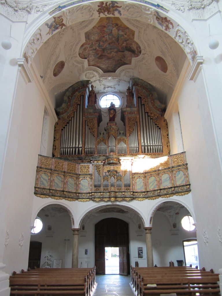Muri, groe Orgel der Klosterkirche, erbaut 1619 von Orgelbauer Thomas Schott 
(11.08.2012)