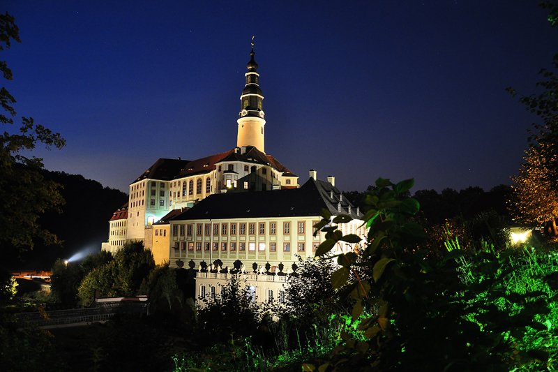 Nachtaufnahme vom Schloss Weesenstein

Aufnahme vom 19.9.2009