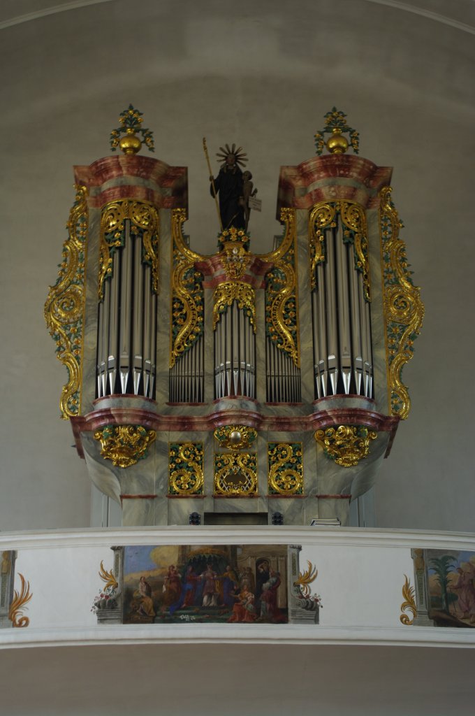 Nfels, Orgel der St. Fridolin Kirche, Kanton Glarus (03.07.2011)