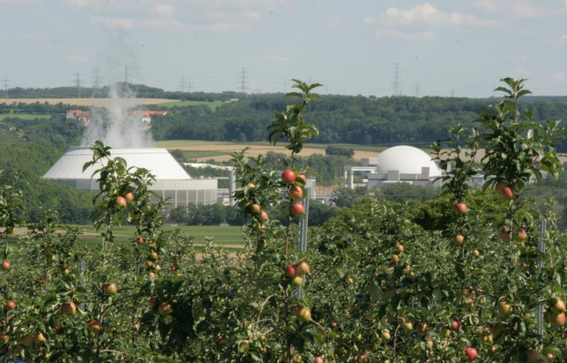 Nuklearpfel bei Neckarwestheim; Juli 2010