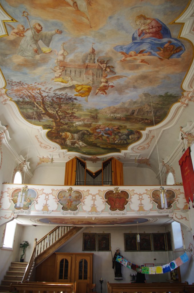 Pfronten, St. Leonhard Kirche in Heitlern, barocke Ausstattung 1729 von Johann Georg Fischer (04.10.2011)