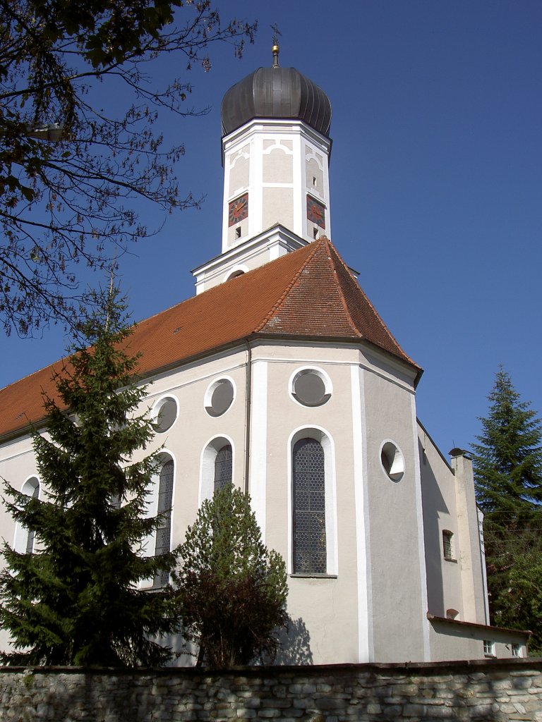 Rettenbach, barocke St. Stephan Kirche, erbaut von 1728 bis 1730, Kreis 
Oberallgu (04.10.2011)