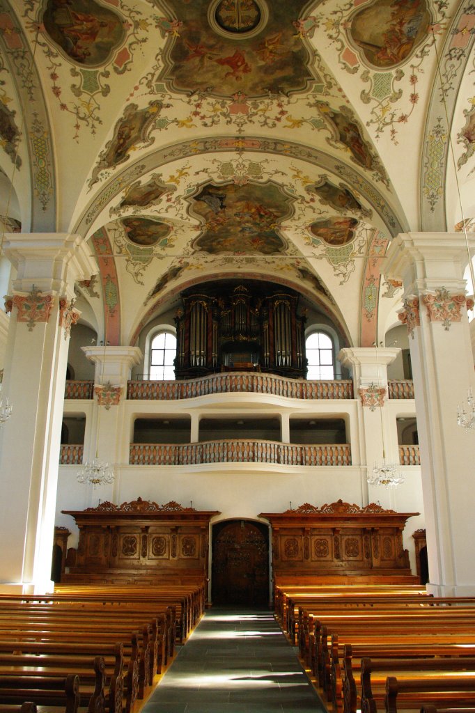 Sarnen, St. Peter Kirche, Orgel von 1846 der Gebrder Kiene (01.08.2010)