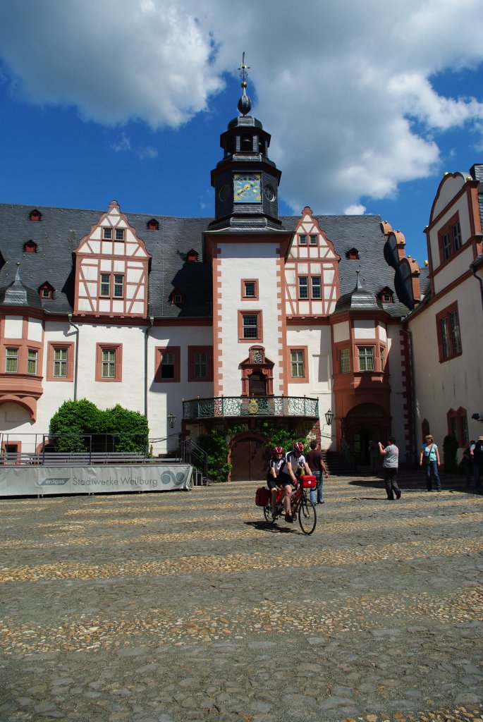 Schloss Weilburg, Hochschloss mit Stadtpfeiferturm, erbaut von 1570 bis 1572 durch 
Ludwig Kempf (30.05.2009)
