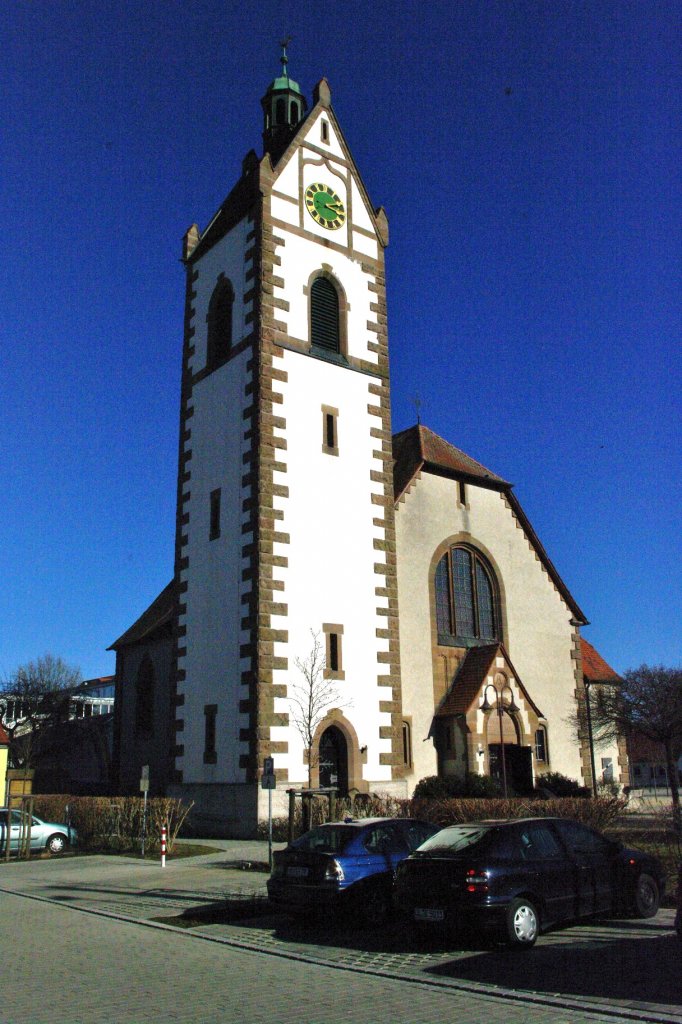 Senden, Ev. Auferstehungskirche, erbaut 1909 vom Nrnberger 
Architekt Theodor Eyrich (07.03.2011)