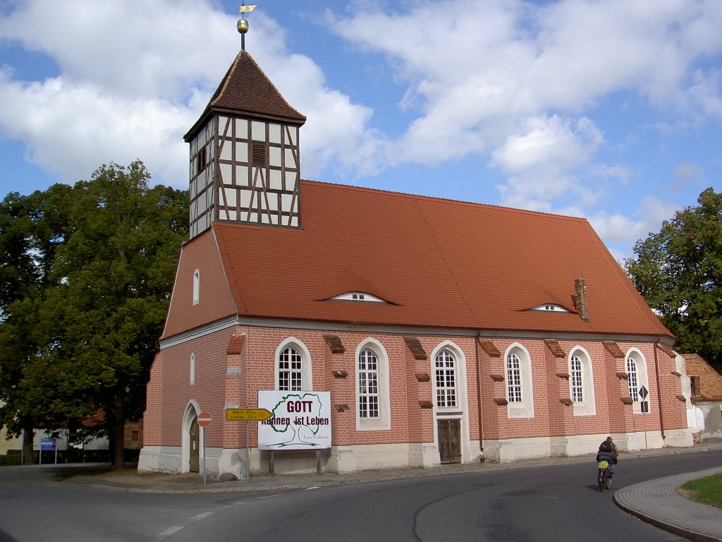Sonnewalde, Ev. Pfarrkirche, erbaut Ende des 14. Jahrhundert (20.09.2012)