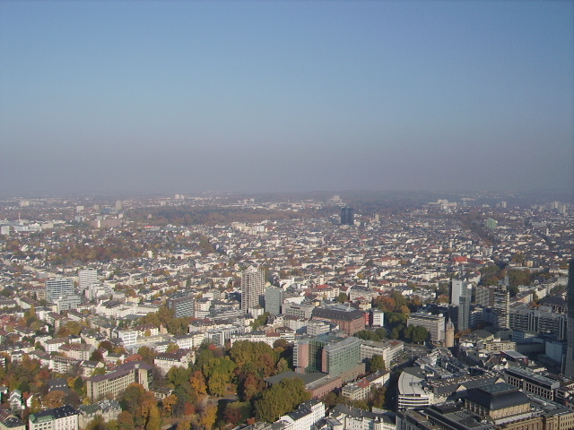 Von Maintower aus machte dieses Bild von Frankfurt am Main am 31.10.10