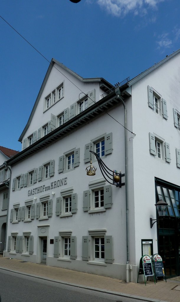 Wehr, das Gasthaus  Zur Krone , hier wurde 1848 der Revolutionsfhrer Gustav von Struve verhaftet, Mai 2012