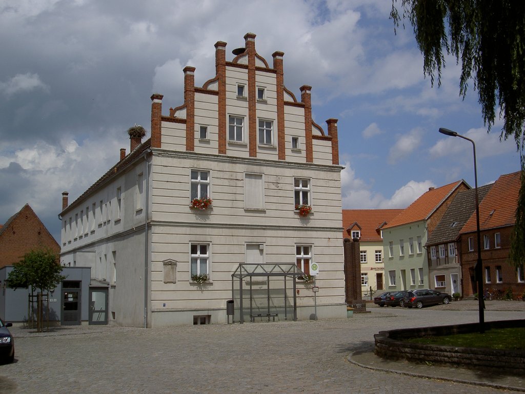Werben, Rathaus am Marktplatz, Kreis Stendal (09.07.2012)
