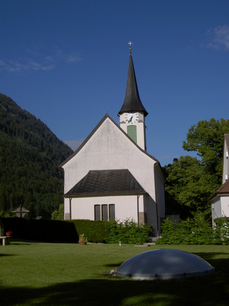 Wildhaus, Kath. St. Bartholomus Kirche, erbaut von 1774 bis 1776 von 
Johann Ferd. Beer, Kanton St. Gallen (03.07.2011)