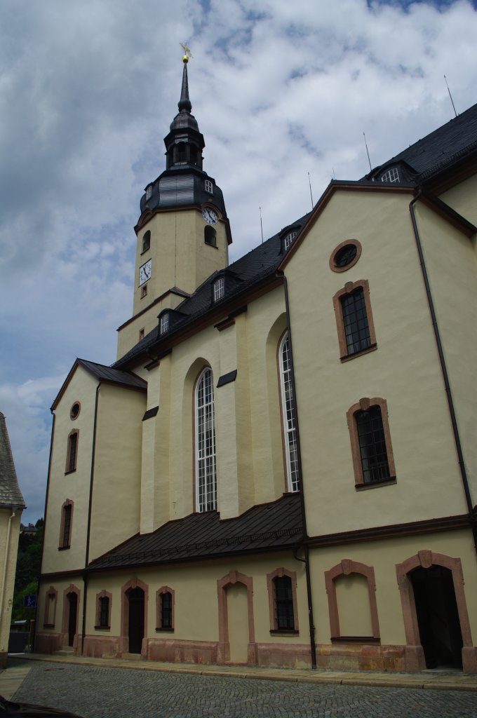 Zschopau, sptgotische St. Martin Kirche, erbaut ab 1494 (19.07.2011)