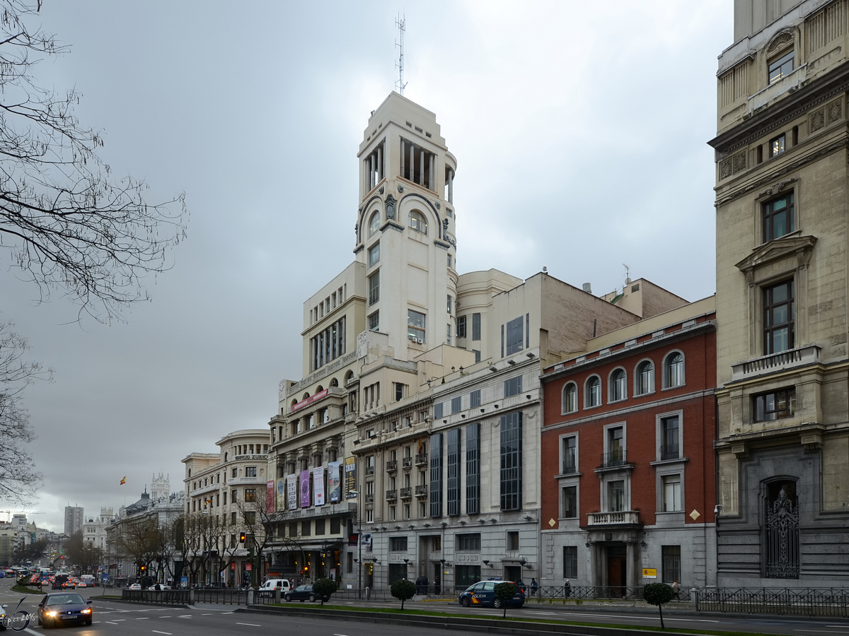  Das Gebude der Gesellschaft der Schnen Knste an der Gran Via in Madrid. (Februar 2011)