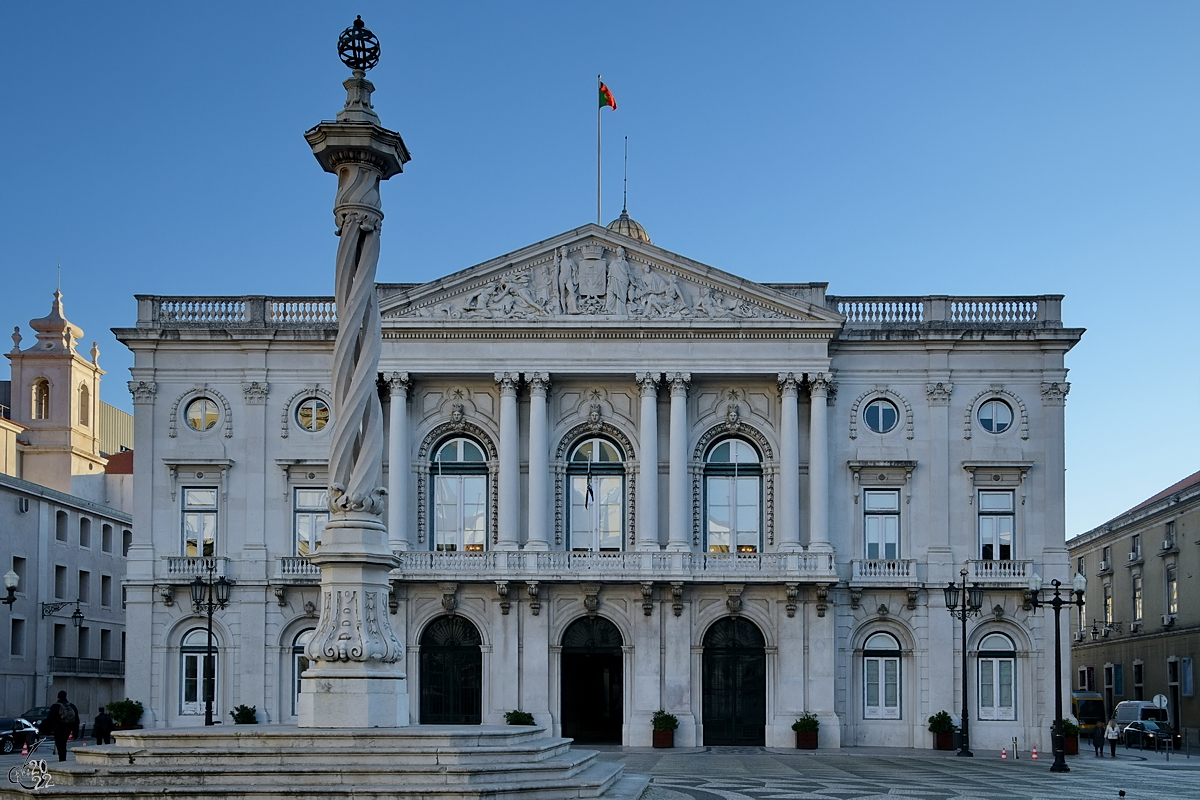 1910 wurde vom Balkon des Rathauses die Erste Portugiesische Republik ausgerufen. (Lissabon, Januar 2017)